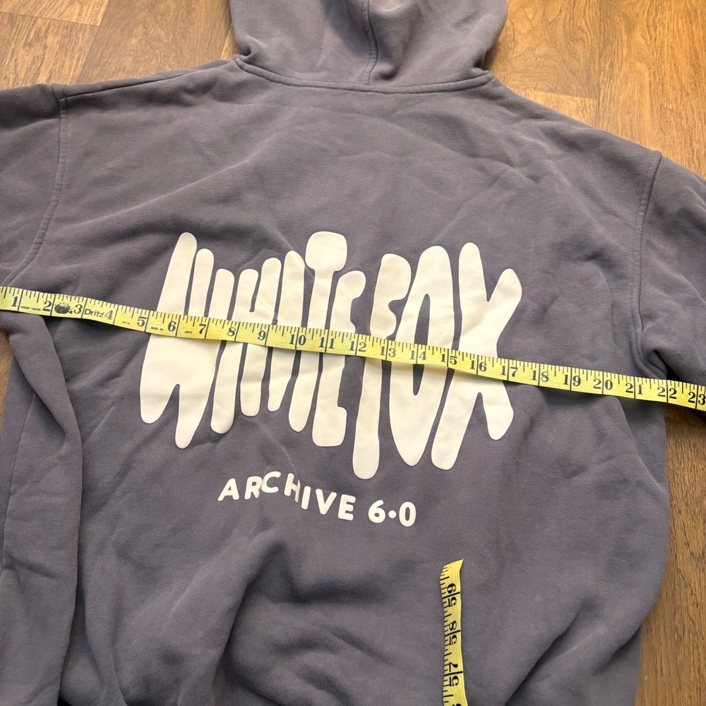 White Fox Archive 6-0 Grey White Puffy Print Hoodie and Sweatpants Suit Set - Picture 3 of 8